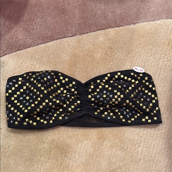 Victoria's Secret Black and Gold Glamorous Bandeau - Picture 1 of 3